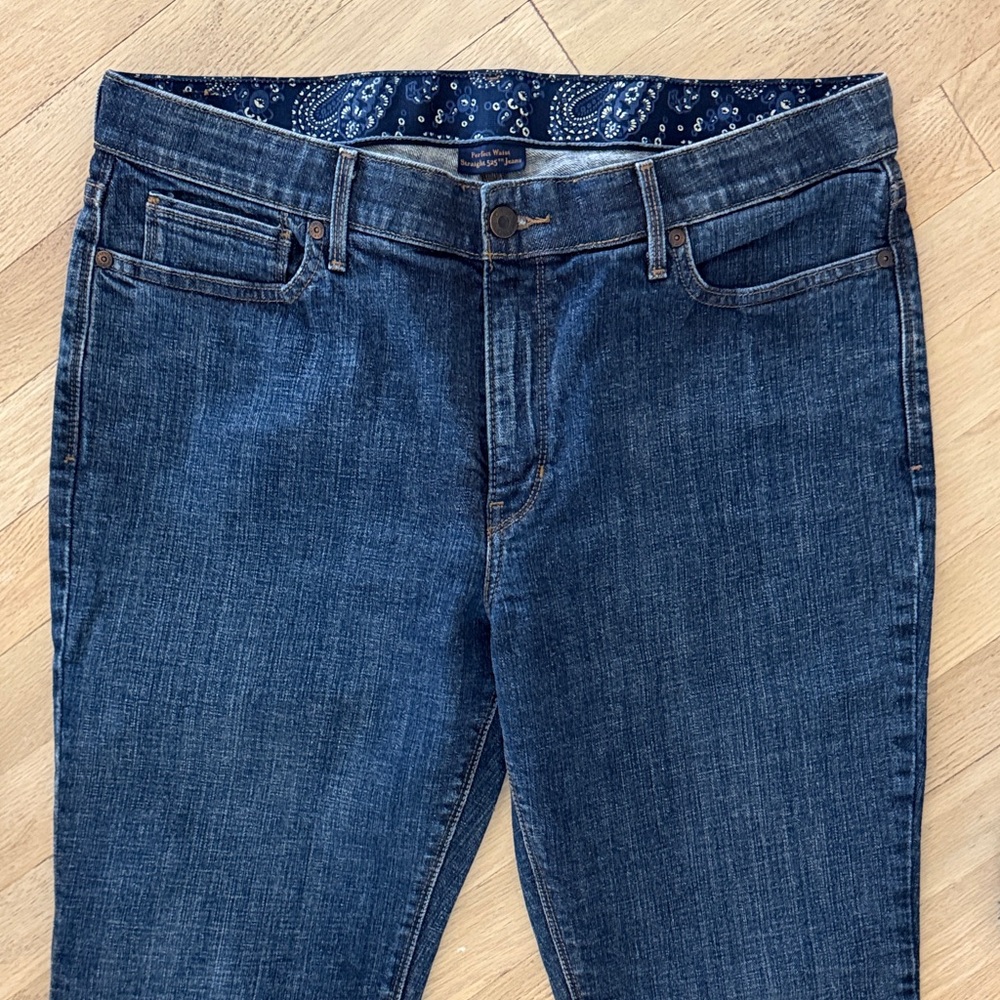 Levi Perfect Waist Straight Leg 525 Dark Blue Denim Jeans - Picture 5 of 9